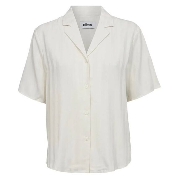 NWT Women's Ailas Short Sleeved Shirt In Coco Milk by Minimum, size L - Picture 5 of 7